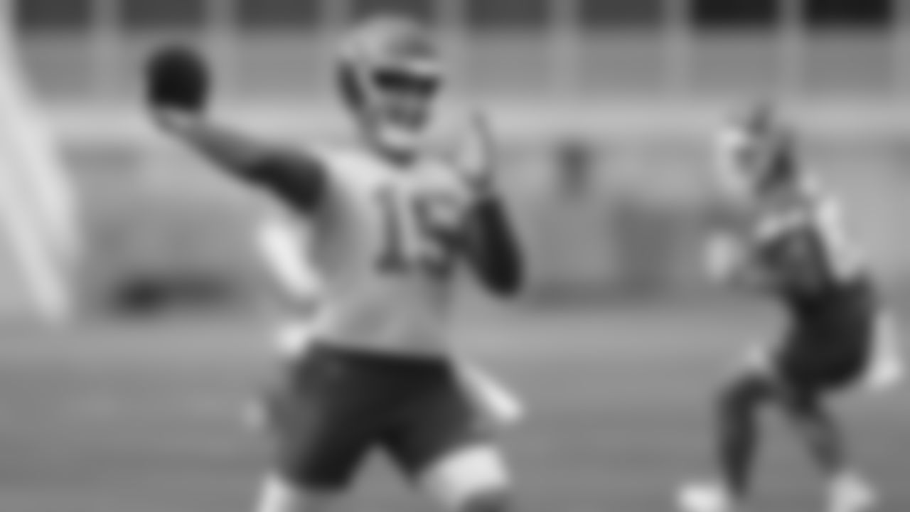 Kansas City Chiefs quarterback Patrick Mahomes (15) at day 9 of OTAs on Thursday, June 8, 2023 in Kansas City, MO.