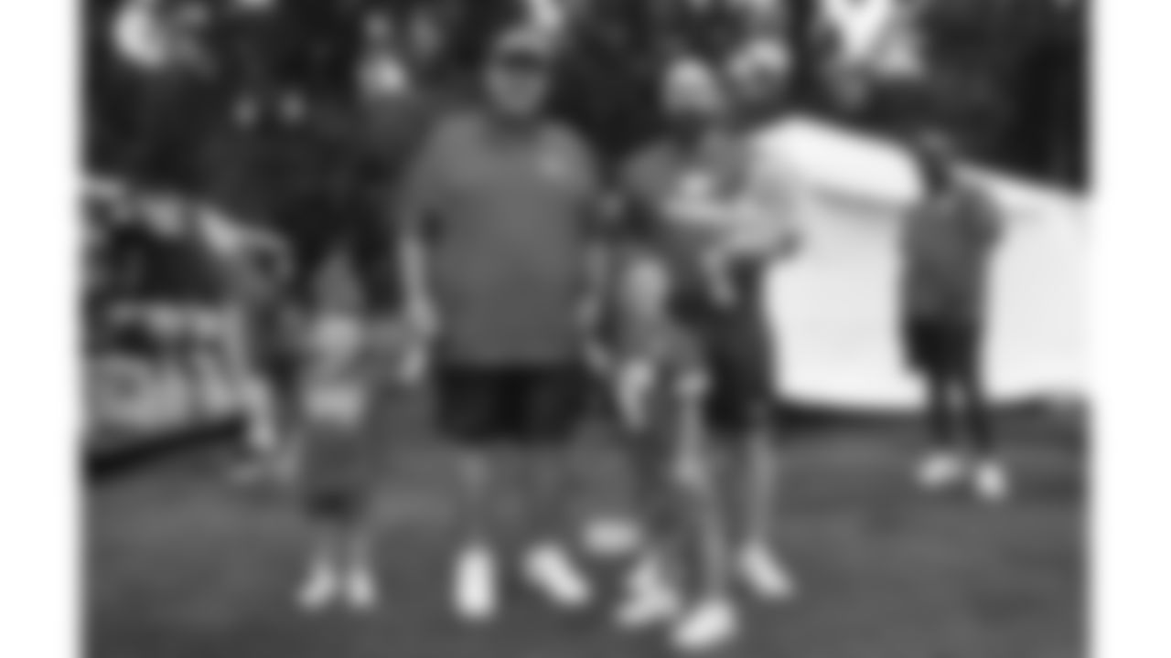 Kansas City Chiefs Head Coach Andy Reid with his grandsons at Kansas City Chiefs Training Camp in St. Joseph, MO on Friday, August 4, 2023.