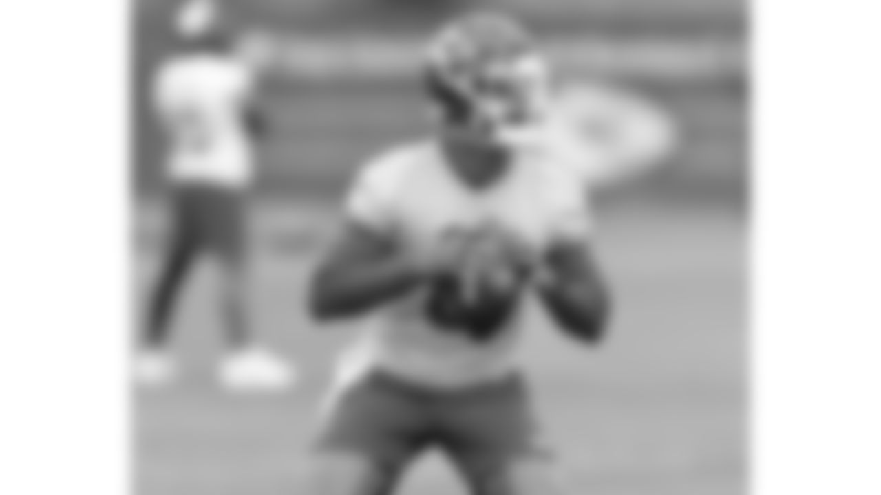 Kansas City Chiefs quarterback Chris Oladokun (6) at day 5 of OTAs on Wednesday, May 31, 2023 in Kansas City, MO.