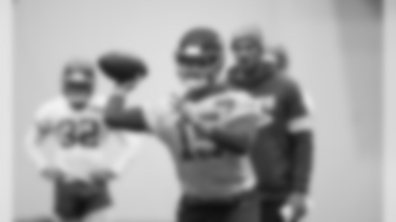 The Kansas City Chiefs practice in preparation for Sundays game against the Minnesota Vikings.