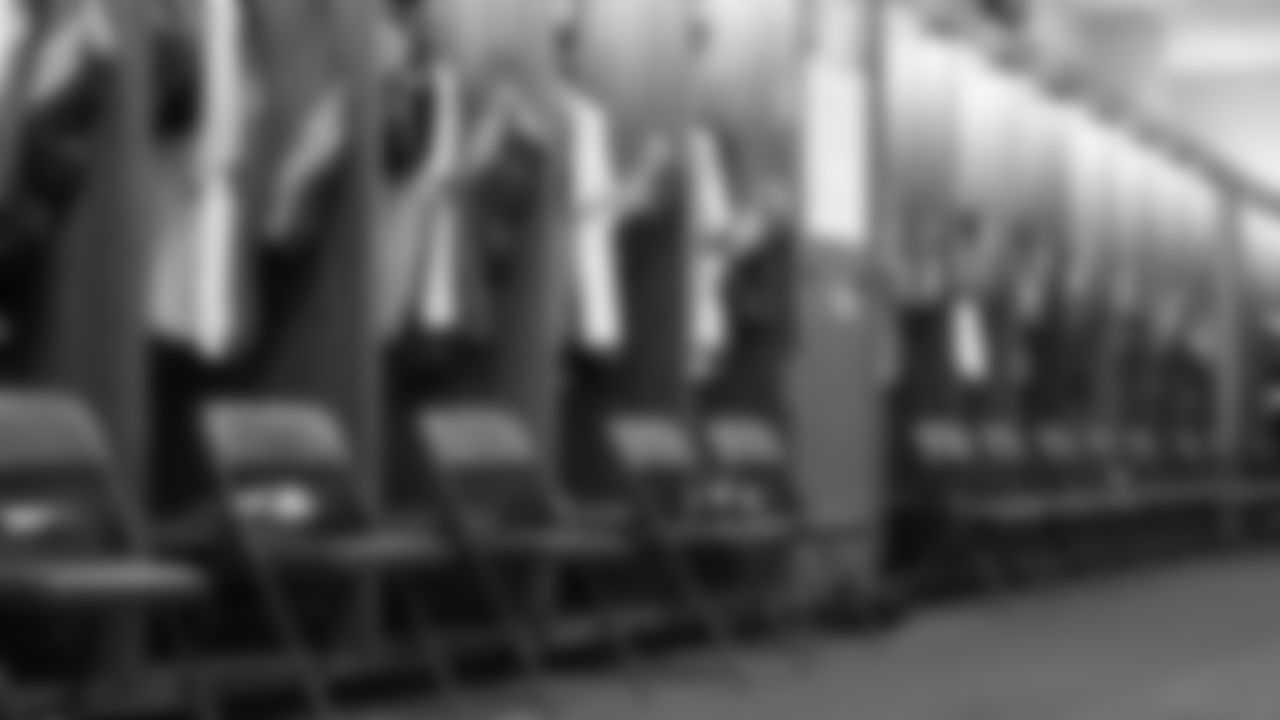 A view inside of the Chiefs' locker room during an NFL football game against the Tennessee Titans at Nissan Stadium, Sunday, October 24, 2021 in Nashville