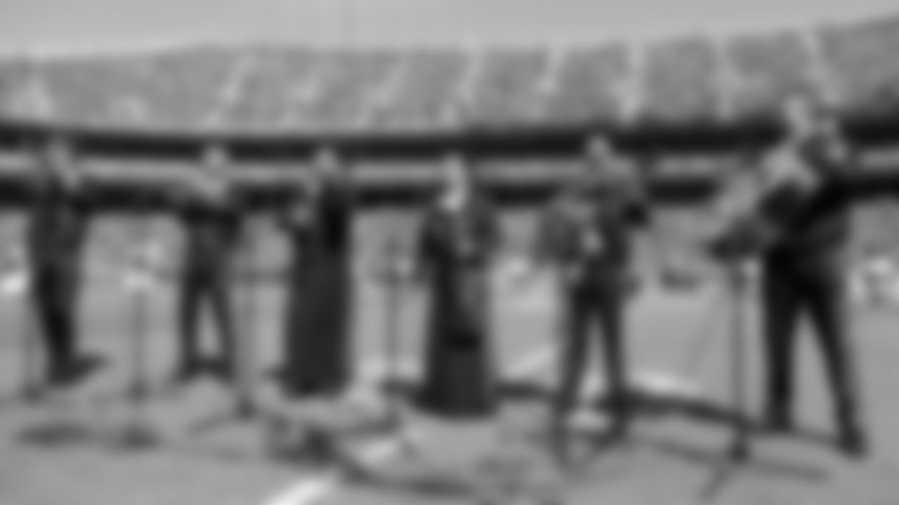 Mariachi Estrella KC performing for the LatinX Heritage halftime show during an NFL football game against the Los Angeles Chargers, Sunday, September 26, 2021 in Kansas City.