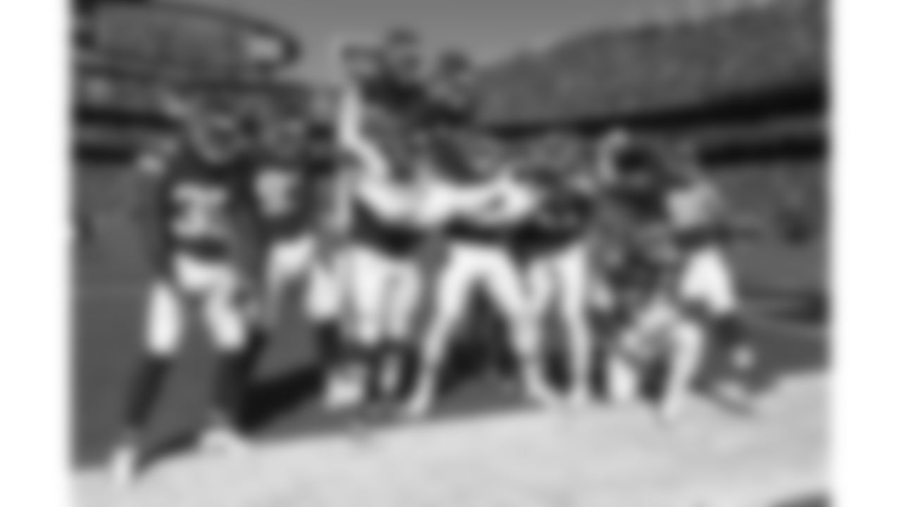 The Kansas City Chiefs before the game between the game between the Kansas City Chiefs and the Houston Texans on October 13, 2019 at Arrowhead Stadium.