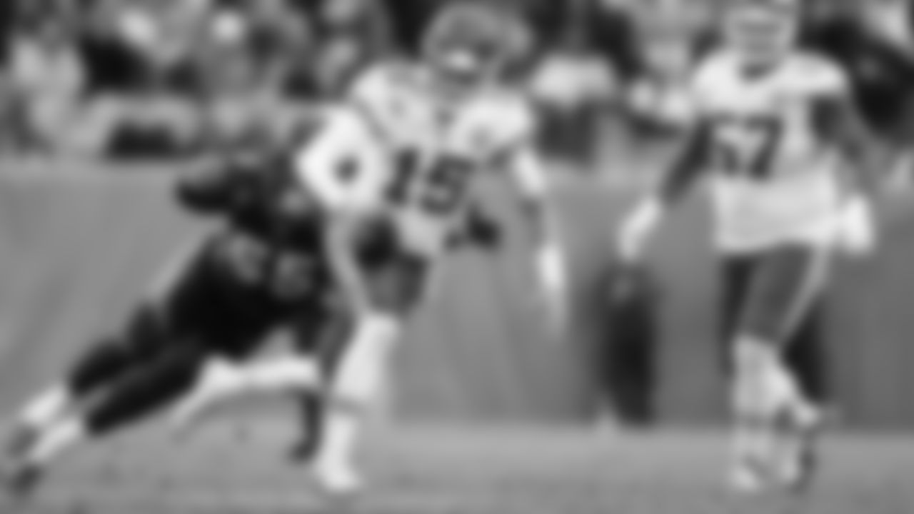 Kansas City Chiefs quarterback Patrick Mahomes (15) during an NFL football game against the Denver Broncos on Saturday, January 8, 2021 in Denver.
