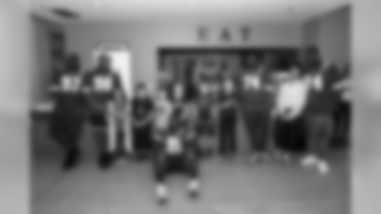 The defensive line visits the Ronald McDonald House
