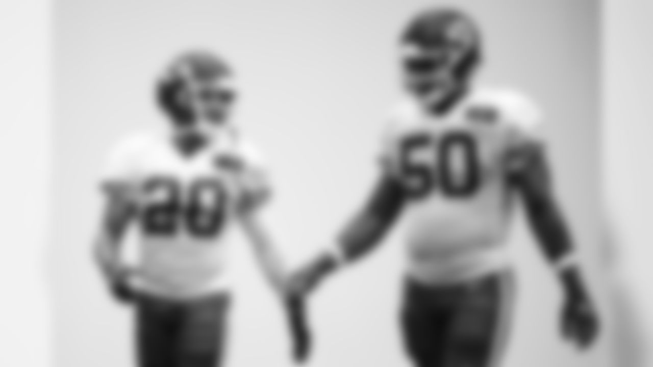Kansas City Chiefs cornerback Steven Nelson (20) and Kansas City Chiefs linebacker Justin Houston (50) during practice on 9/5/18