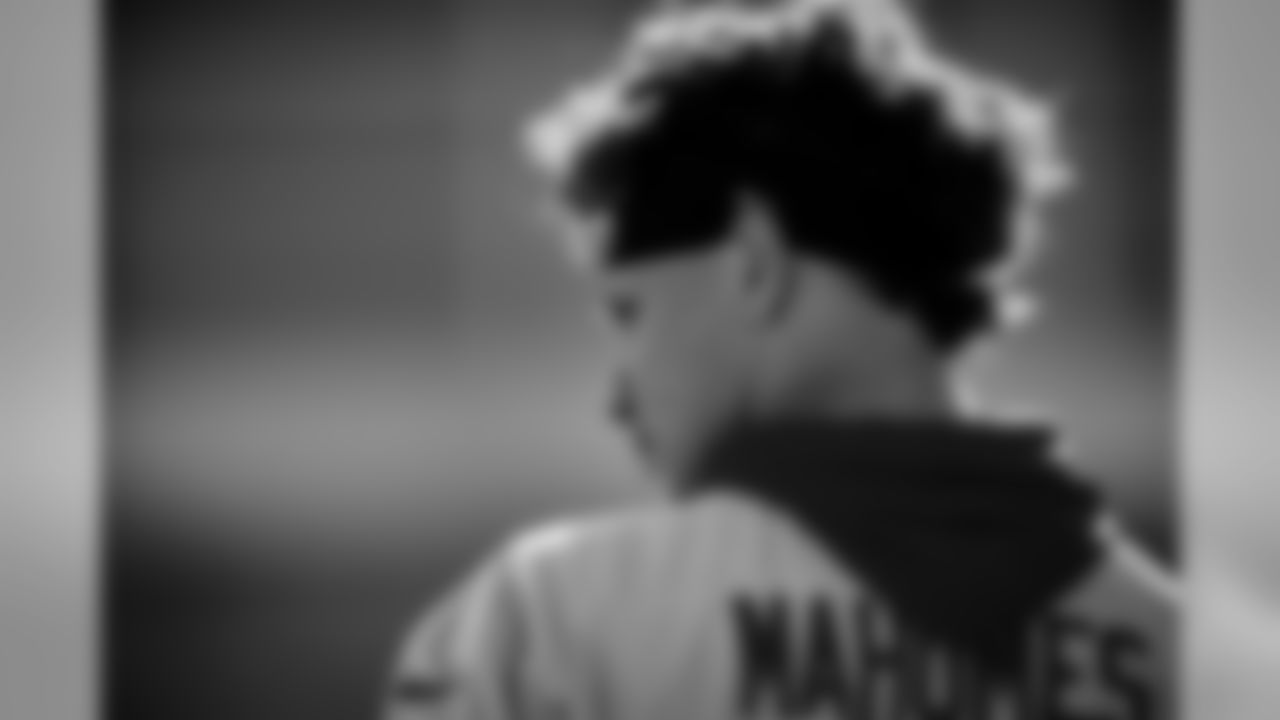 Kansas City Chiefs quarterback Patrick Mahomes (15) during practice on 12/5/18