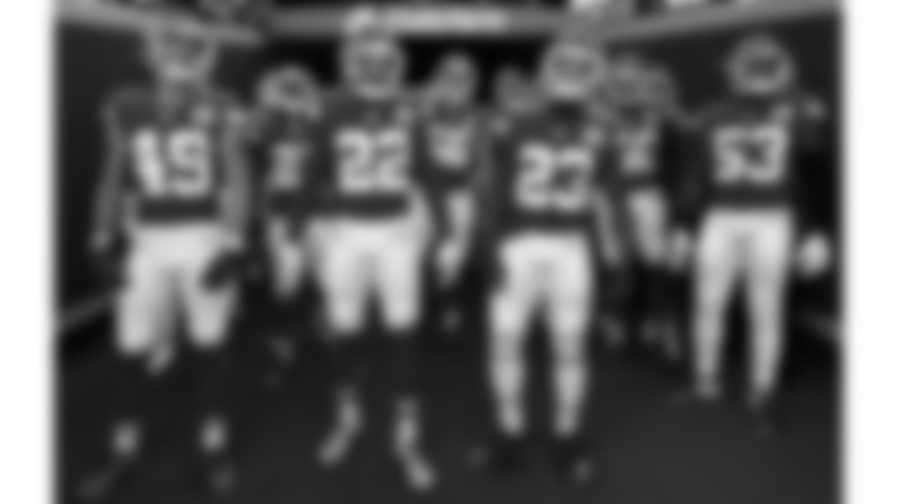 The Kansas City Chiefs prepare to take the field prior to an NFL Football game against the New York Jets, Sunday November 1, 2020.