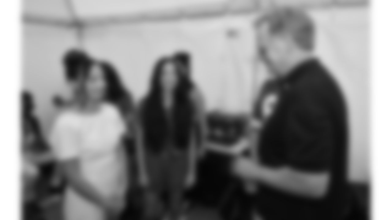 The Merrell Twins and NFL Commissioner Roger Goodell at the Chiefs regular season Week 1 matchup against the Detroit Lions at GEHA Field at Arrowhead Stadium on Thursday, September 7, 2023.