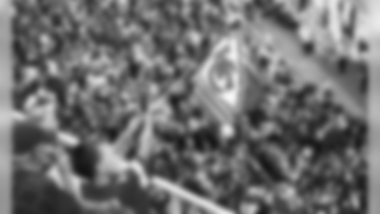 Fans during the game between the Baltimore Ravens and the Kansas City Chiefs at Arrowhead Stadium in Kansas City, MO.