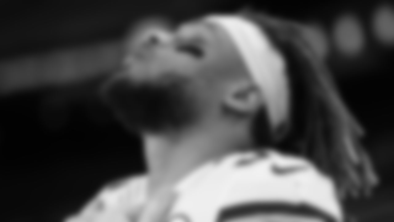 Kansas City Chiefs Safety Tyrann Mathieu (32) stands for the national anthem prior to an NFL Football game against the Las Vegas Raiders, Sunday November 22, 2020 in Las Vegas.