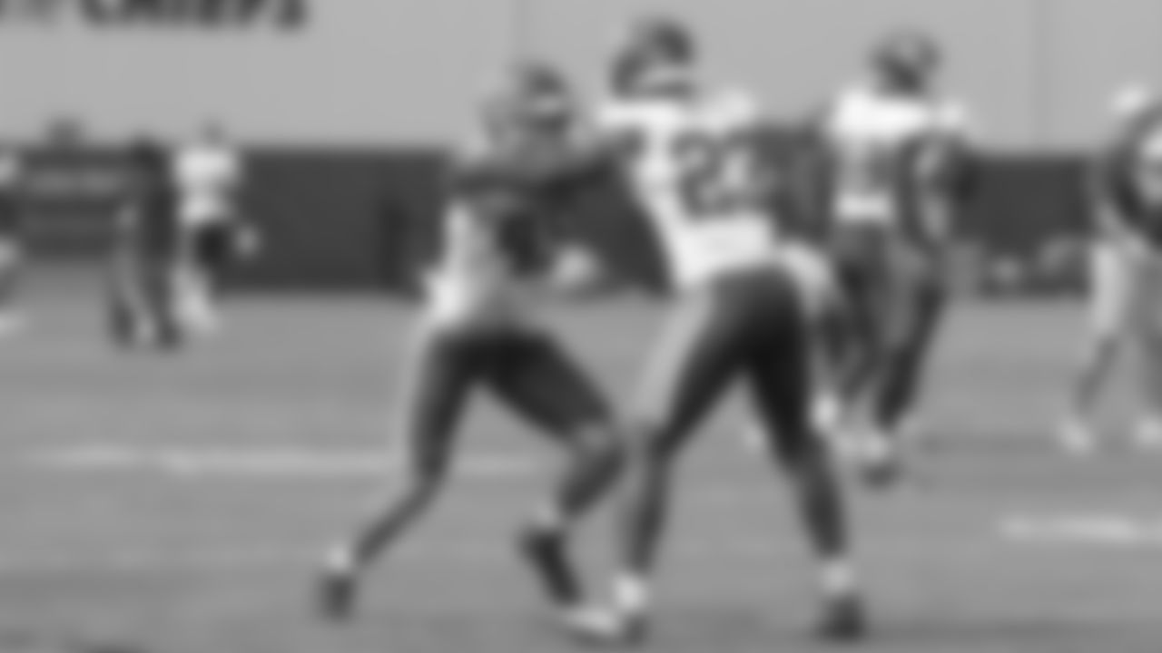 Kansas City Chiefs defensive back Daniel Sorensen (49) and defensive back Armani Watts (23) during practice at The University of Kansas Health System Training Complex.