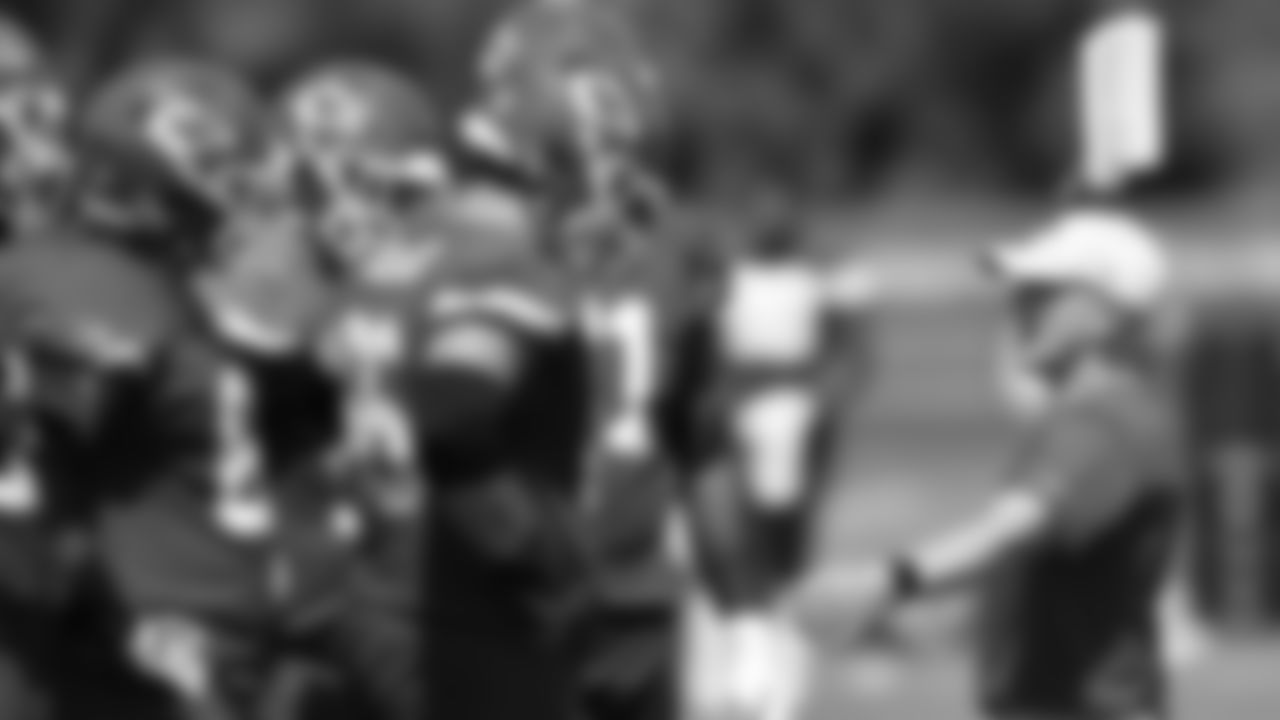 Kansas City Chiefs Assistant Offensive Line Coach Corey Matthaei during practice at The University of Kansas Health System Training Complex.