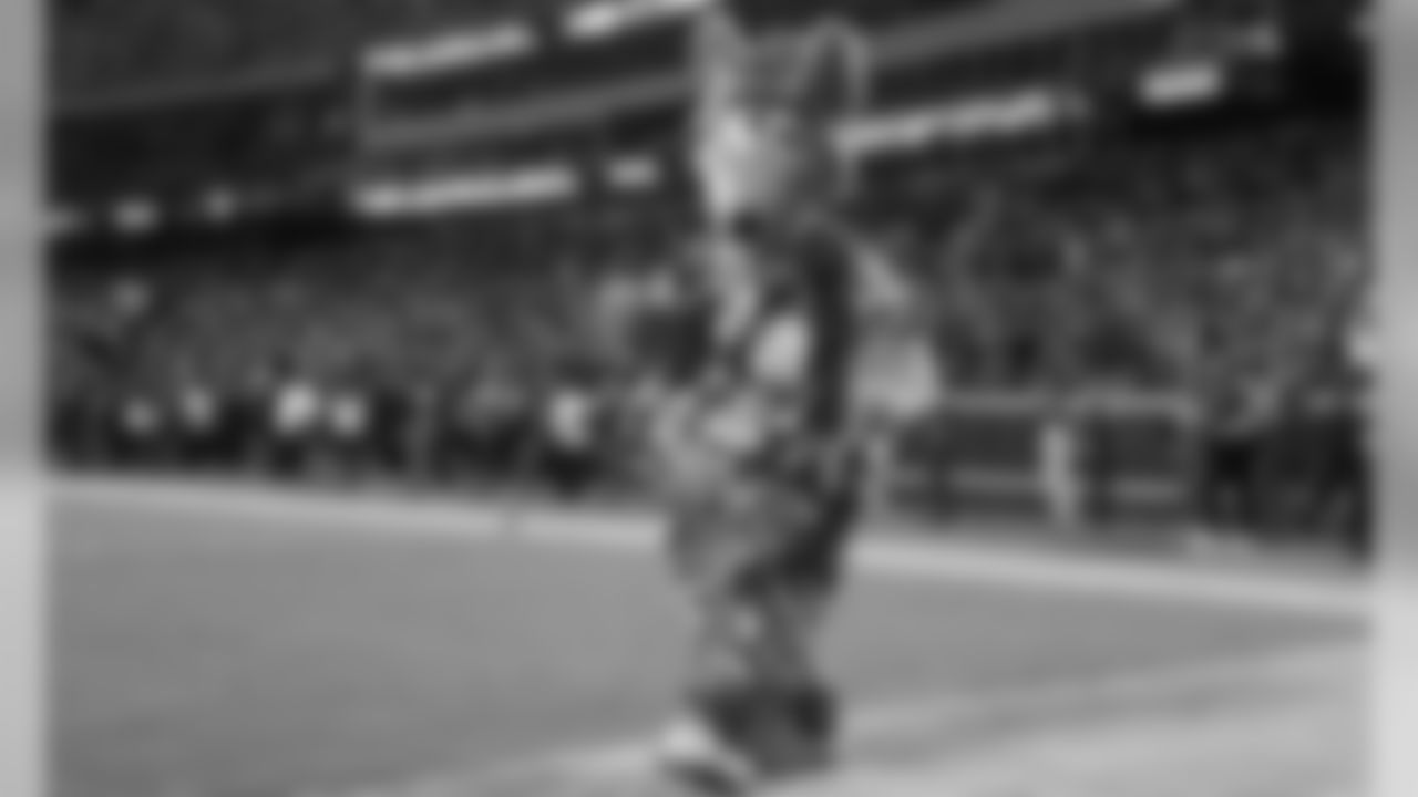KC Wolf during the Sunday Night Football game between the Kansas City Chiefs and the Indianapolis Colts at Arrowhead Stadium on October 6, 2019.