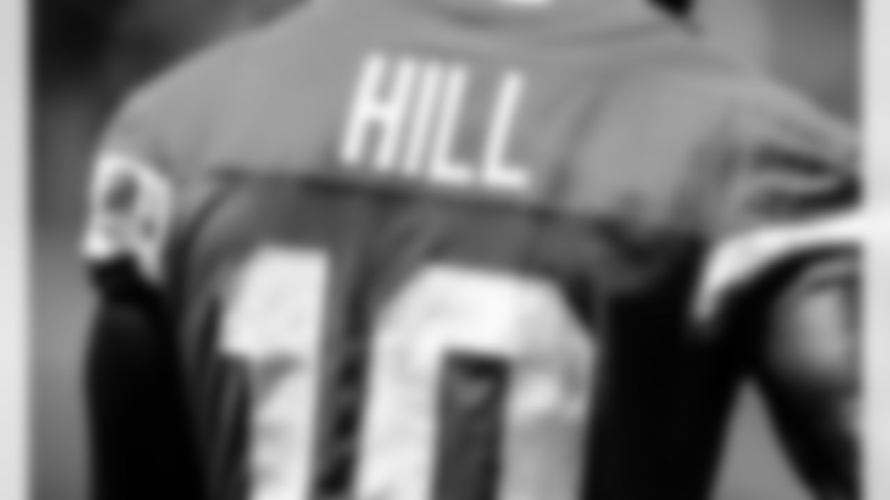 Kansas City Chiefs wide receiver Tyreek Hill (10) during phase 3 workouts at the The University of Kansas Health System Training Complex.