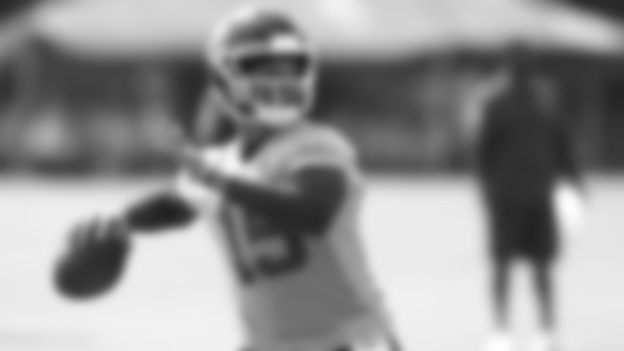 Kansas City Chiefs Quarterback Patrick Mahomes (15) during 2019 Training Camp practice at Missouri Western State University in St. Joseph, MO.
