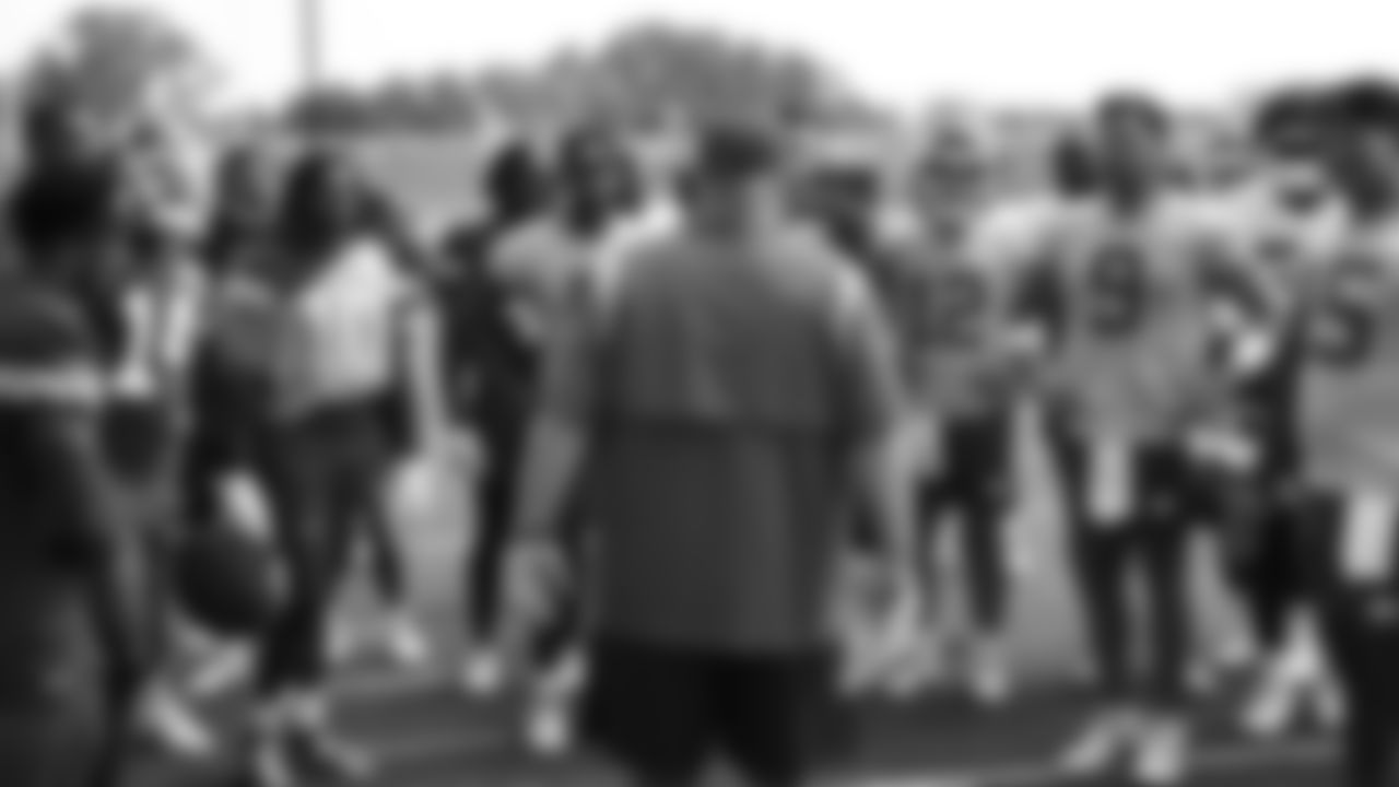 Kansas City Chiefs Head Coach Andy Reid address the team day one of Kansas City Chiefs pre Training Camp in St Joseph, MO on Wednesday July 19, 2023