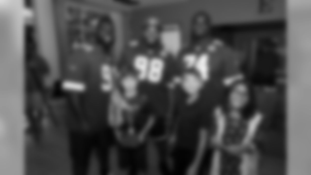 The defensive line visits the Ronald McDonald House