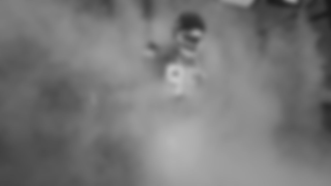 Kansas City Chiefs defensive tackle Chris Jones (95) emerges from the fog in the tunnel during player introductions prior to an NFL Divisional Round Playoff game, Sunday, Jan. 17, 2021 in Kansas City.
