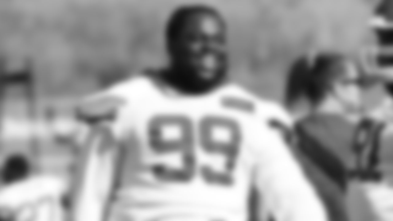 Kansas City Chiefs defensive tackle Khalen Saunders (99) during practice for week seven against the Tennessee Titans.