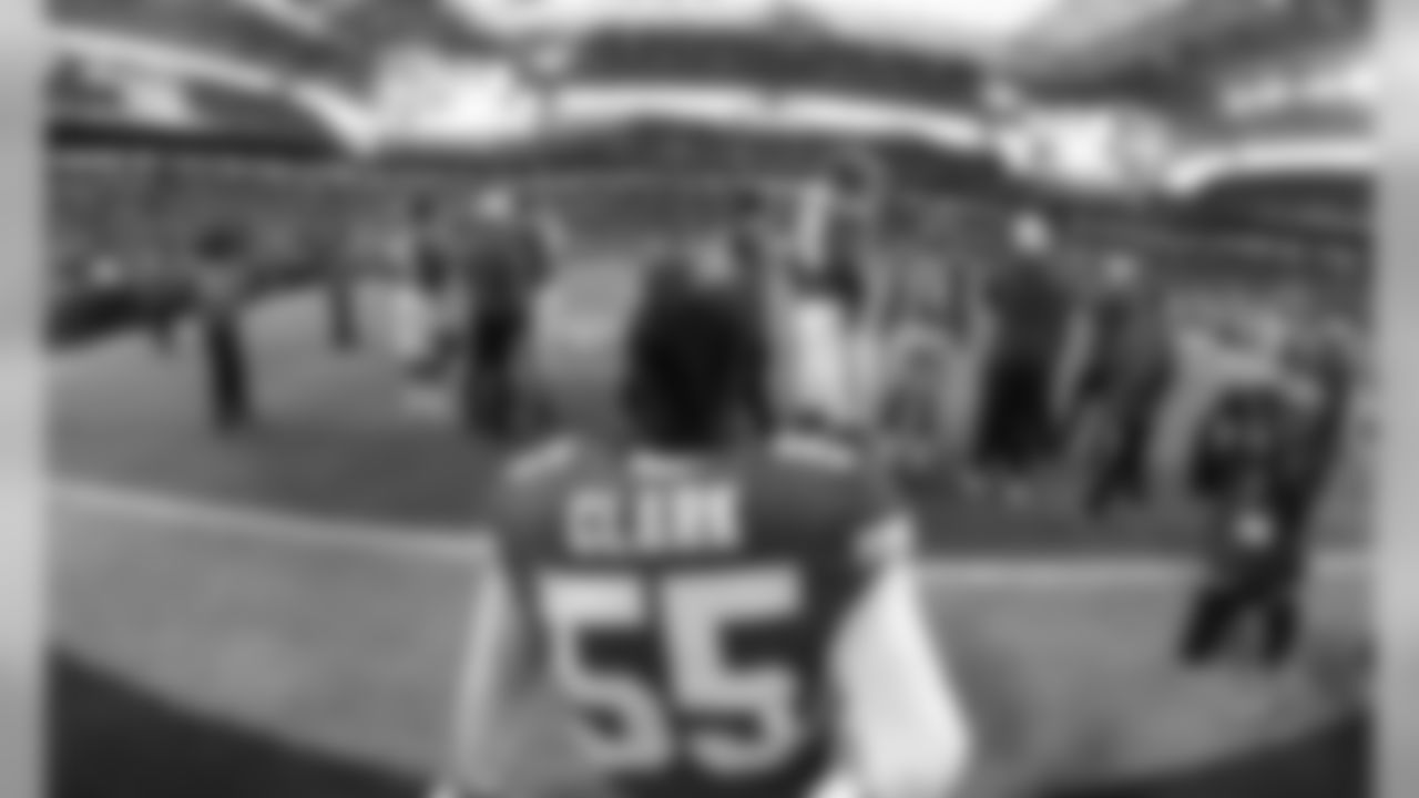 Kansas City Chiefs Defensive End Frank Clark (55) prior to Super Bowl LIV between the Kansas City Chiefs and San Francisco 49ers on February 2, 2020.