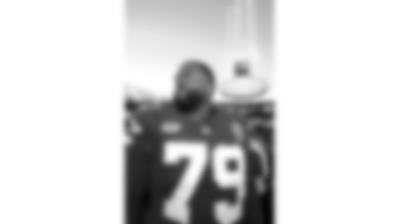 Kansas City Chiefs offensive tackle Donovan Smith (79) following the regular season Week 3 NFL Football Game on Sunday, September 24, 2023 at GEHA Field at Arrowhead Stadium.