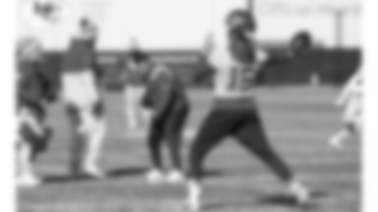 Kansas City Chiefs quarterback Patrick Mahomes (15) at practice in preparation for week seventeen against the Cincinnati Bengals.