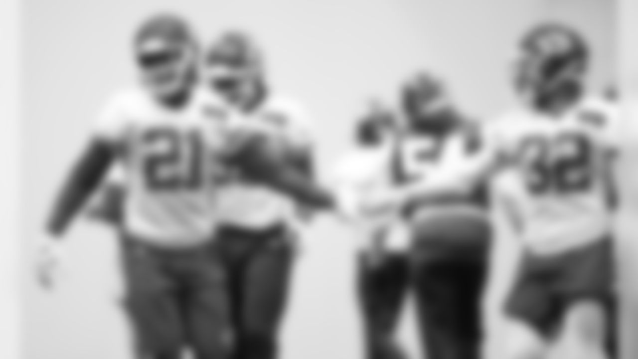 The Kansas City Chiefs practice in preparation for Sunday's AFC Championship game against the Tennessee Titans.