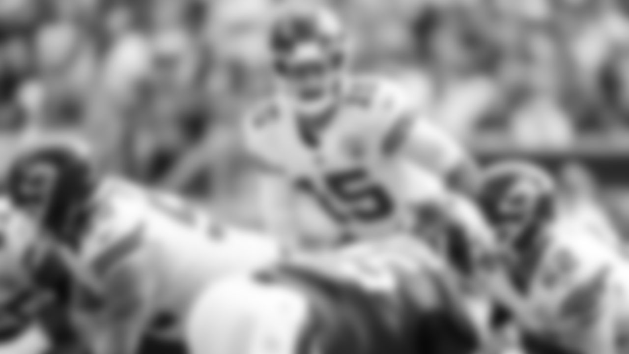 Kansas City Chiefs quarterback Patrick Mahomes (15) prior to the snap during an NFL football game against the Philadelphia Eagles, Sunday, October 3, 2021 in Philadelphia.