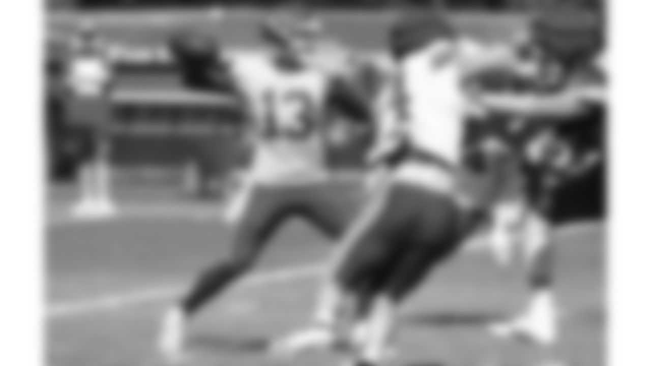Kansas City Chiefs quarterback Chris Oladokun (13) during in-season practice on Wednesday, September 20, 2023 in Kansas City, MO.