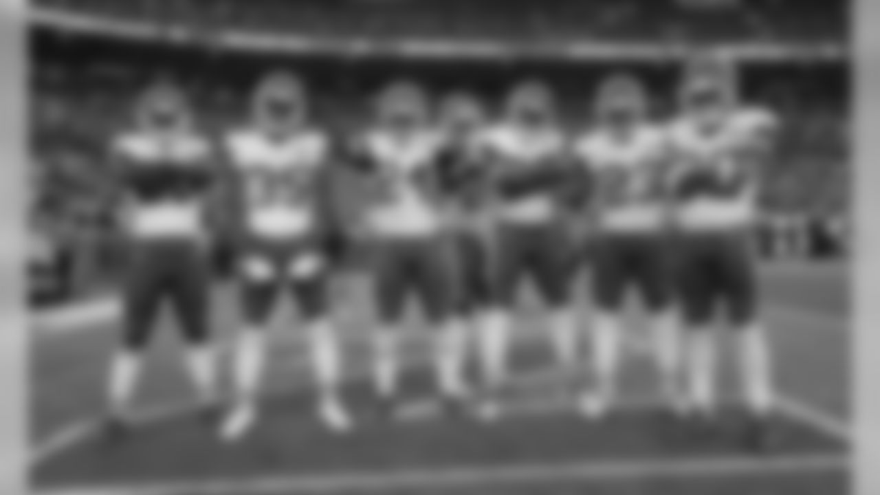 Chiefs Defense pose for a photo before the game between the game between the Kansas City Chiefs and the Denver Broncos on October 17, 2019 at Empower Field at Mile High.