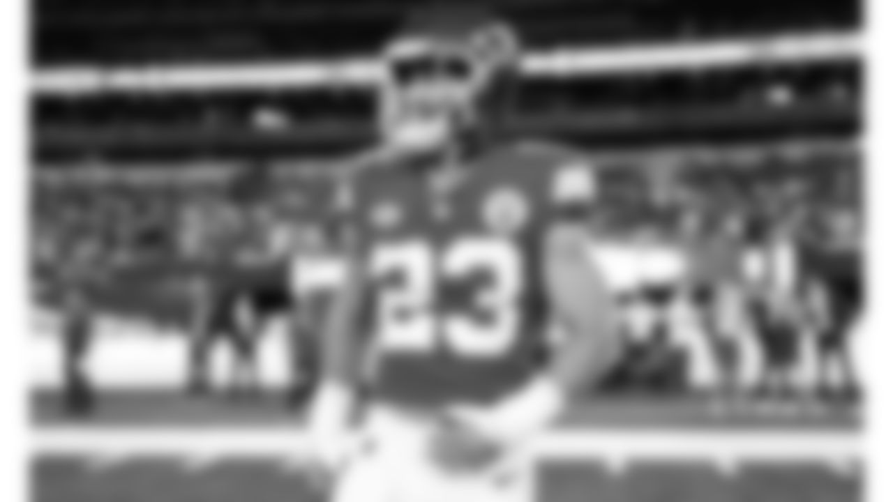 Kansas City Chiefs middle linebacker Drue Tranquill (23) prior to the regular season Week 4 NFL Football Game on Sunday, October 1, 2023 at MetLife Stadium in East Rutherford, NJ.