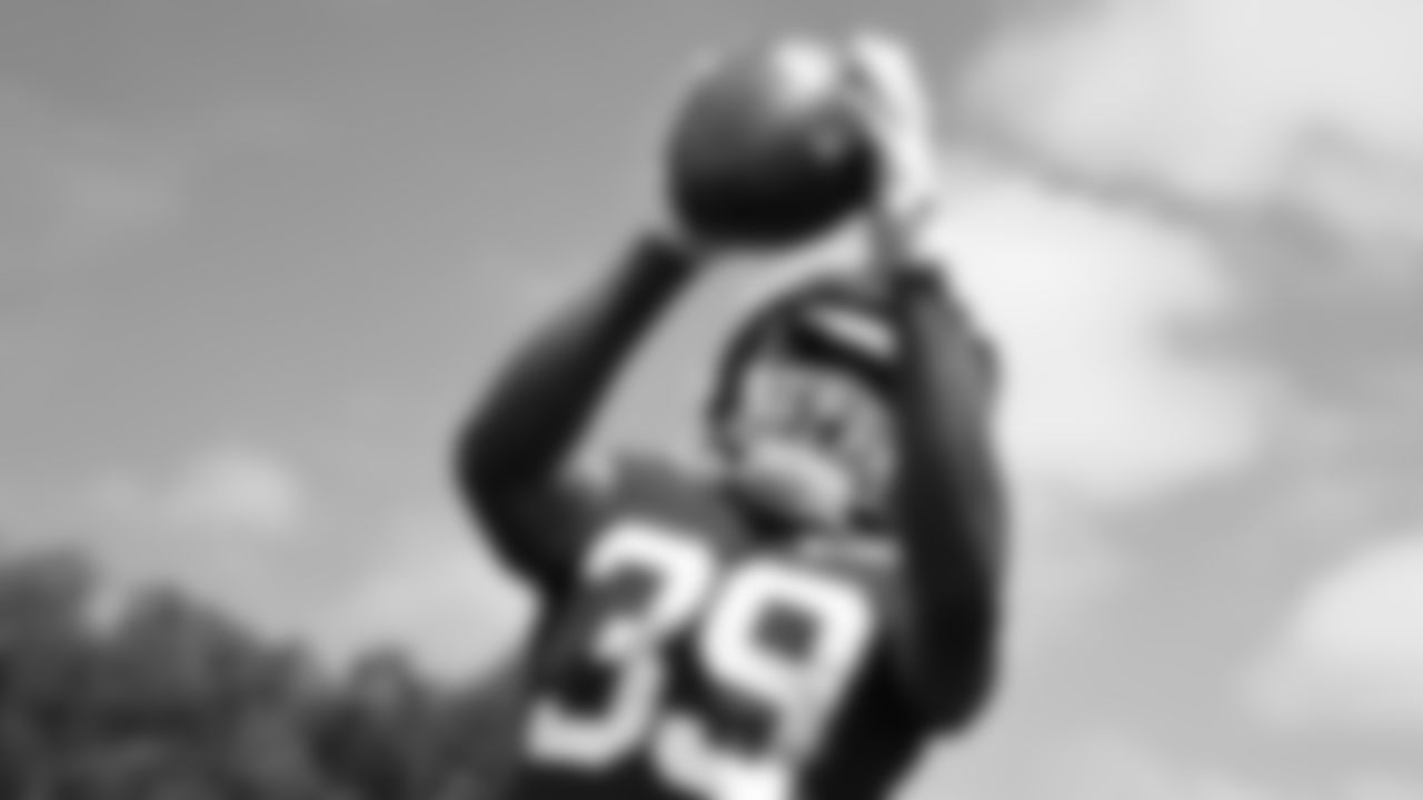 Kansas City Chiefs wide receiver/running back Jerrion Ealy (39) during drills day one of Kansas City Chiefs pre Training Camp in St Joseph, MO on Wednesday July 19, 2023