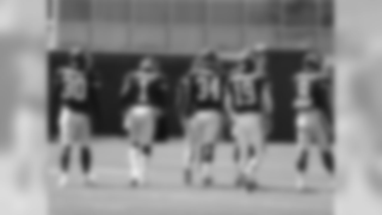 An action shot from the Aug. 19th, 2014 practice at the Kansas City Chiefs practice facility.