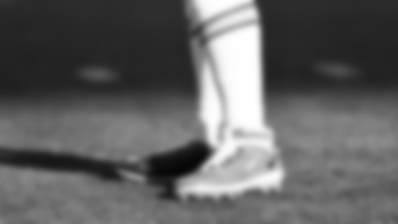 Kansas City Chiefs offensive guard Nick Allegretti's custom cleats for the NFL's My Cause My Cleats initiative prior to an NFL football game against the Cincinnati Bengals, Sunday, December 4, 2022 in Cincinnati.