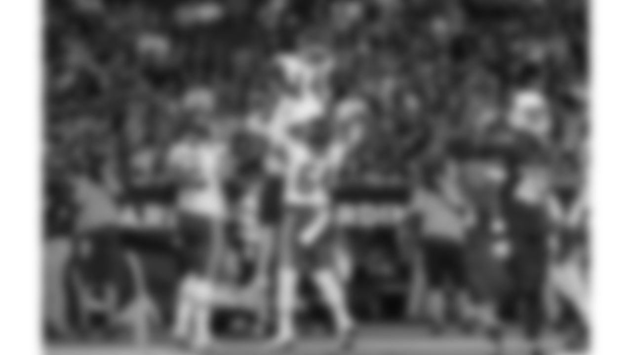Kansas City Chiefs wide receiver Cornell Powell (14) celebrates scoring a touchdown during the Preseason Week 2 NFL football game on Saturday, August 19, 2023 in Glendale, AZ.