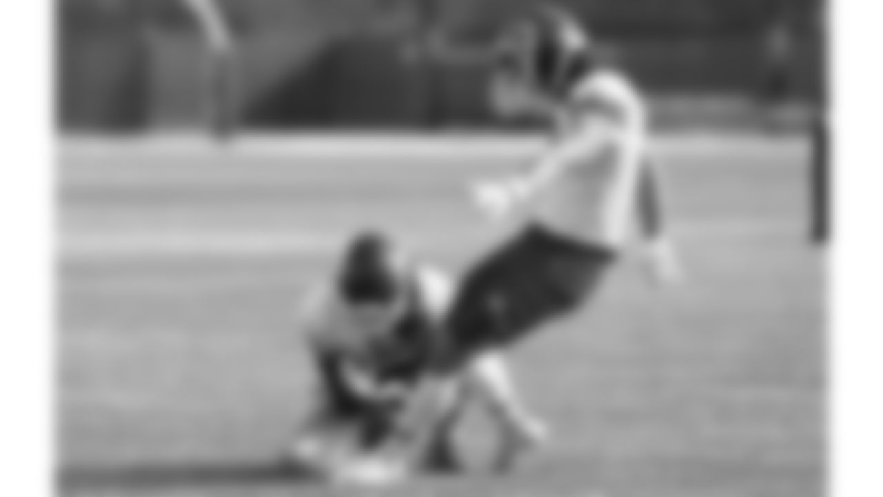 Kansas City Chiefs punter Tommy Townsend (5) and kicker Harrison Butker (7) at practice in preparation for week eighteen against the Denver Broncos.