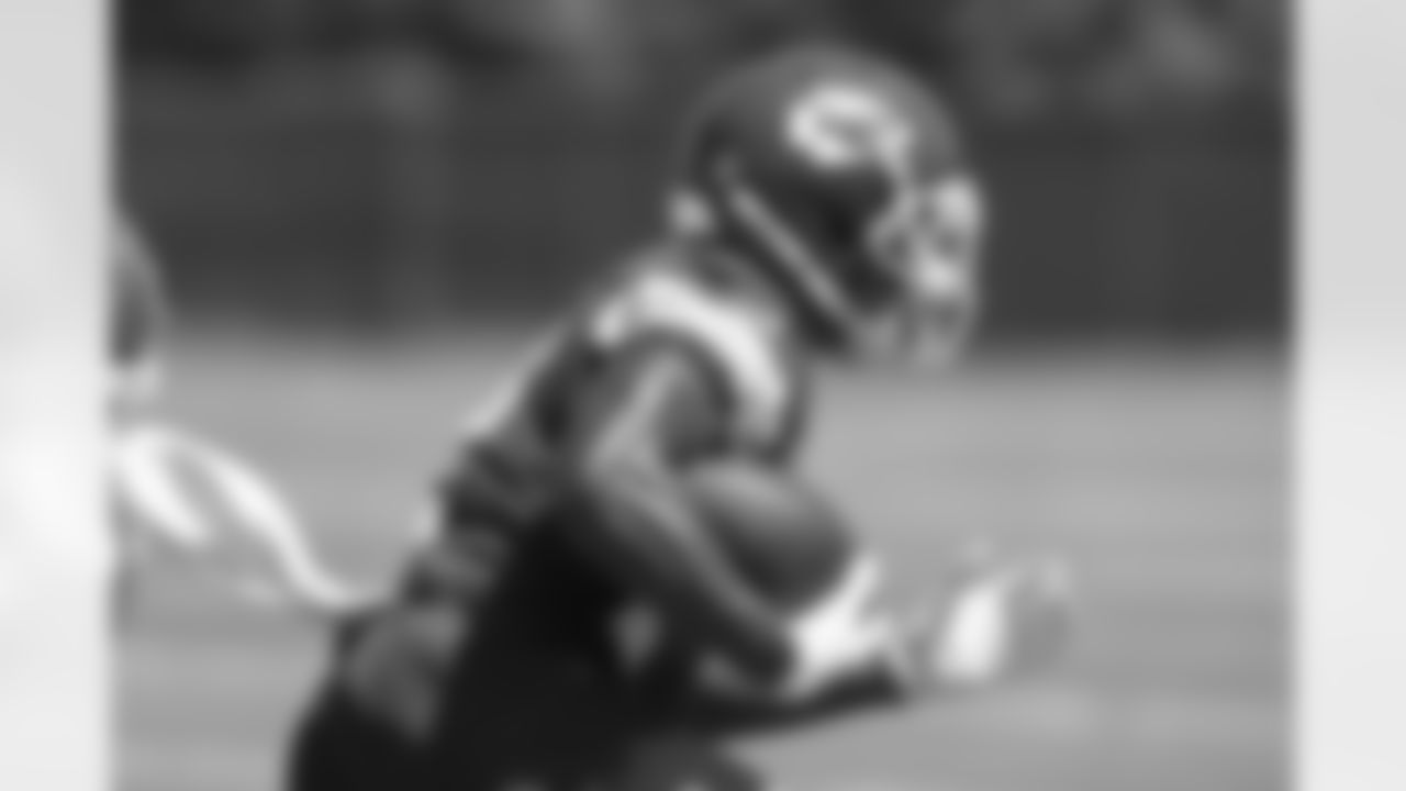 Kansas City Chiefs wide receiver Mecole Hardman (17) during practice at The University of Kansas Health System Training Complex.