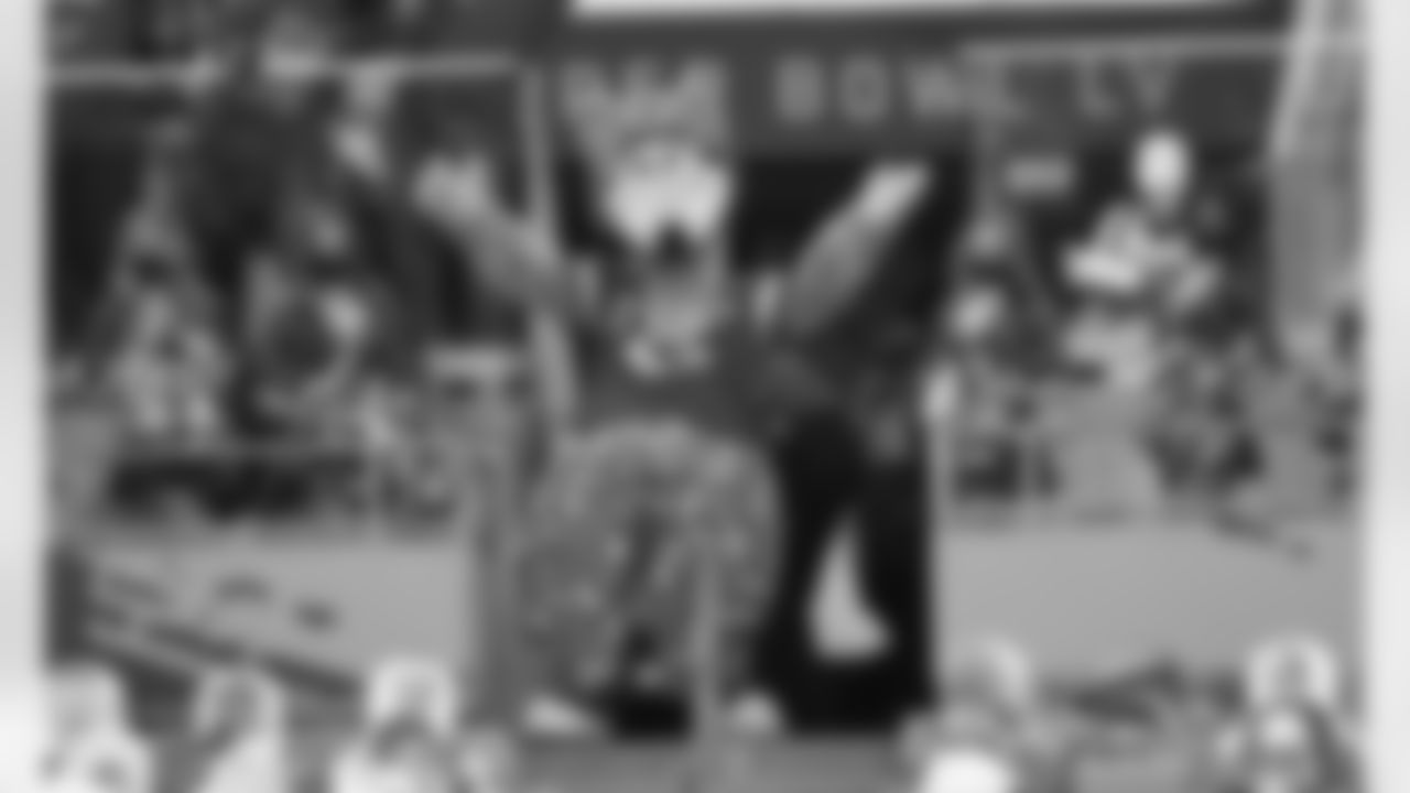 KC Wolf and the Kansas City Cheerleaders prepare for Super Bowl LV, Kansas City Chiefs vs. Tampa Bay Buccaneers, Sunday, Feb. 7th 2021 at Raymond James Stadium in Tampa, FL.