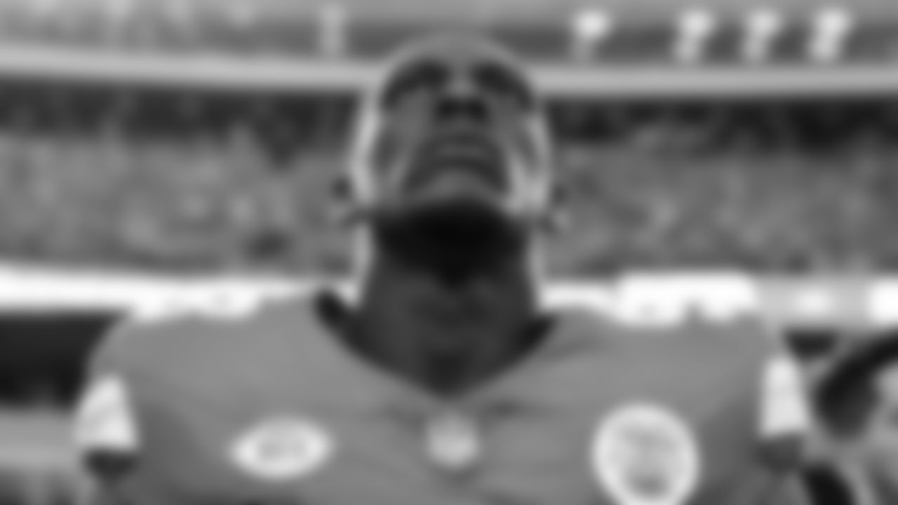 Kansas City Chiefs defensive end Tershawn Wharton (98) prior to the Week 1 NFL Football Game against the Detroit Lions on Thursday, September 7, 2023 at GEHA Field at Arrowhead Stadium.