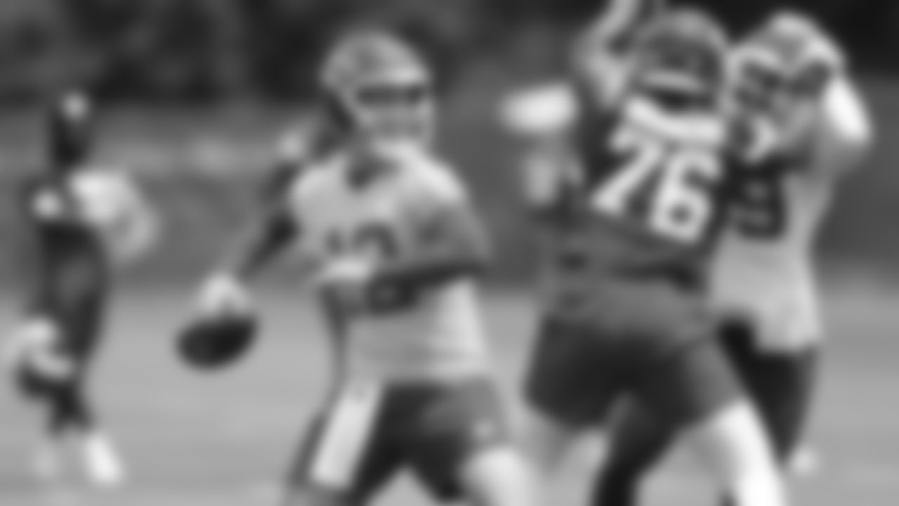 Kansas City Chiefs quarterback Shane Buechele (12) at day 3 of OTAs on Wednesday, May 24, 2023 in Kansas City, MO.