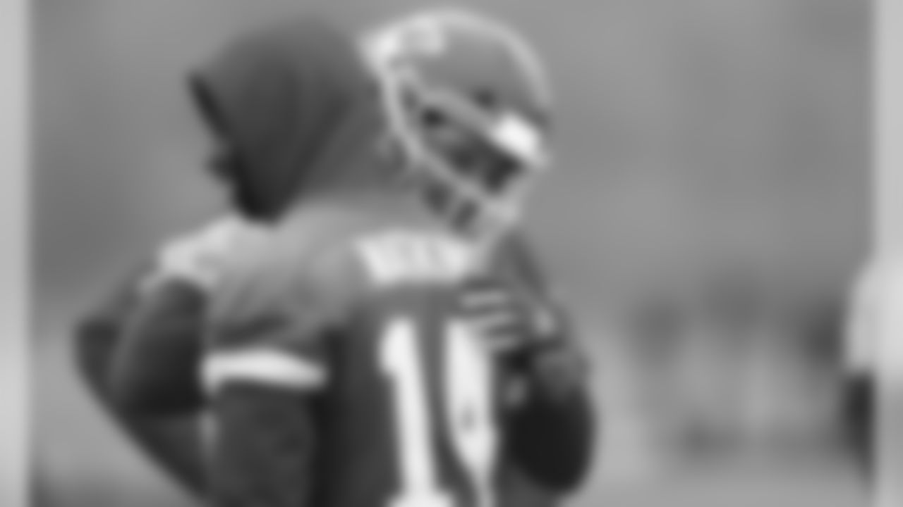 The Kansas City Chiefs practice in preparation for Sunday's AFC Championship game against the Tennessee Titans.