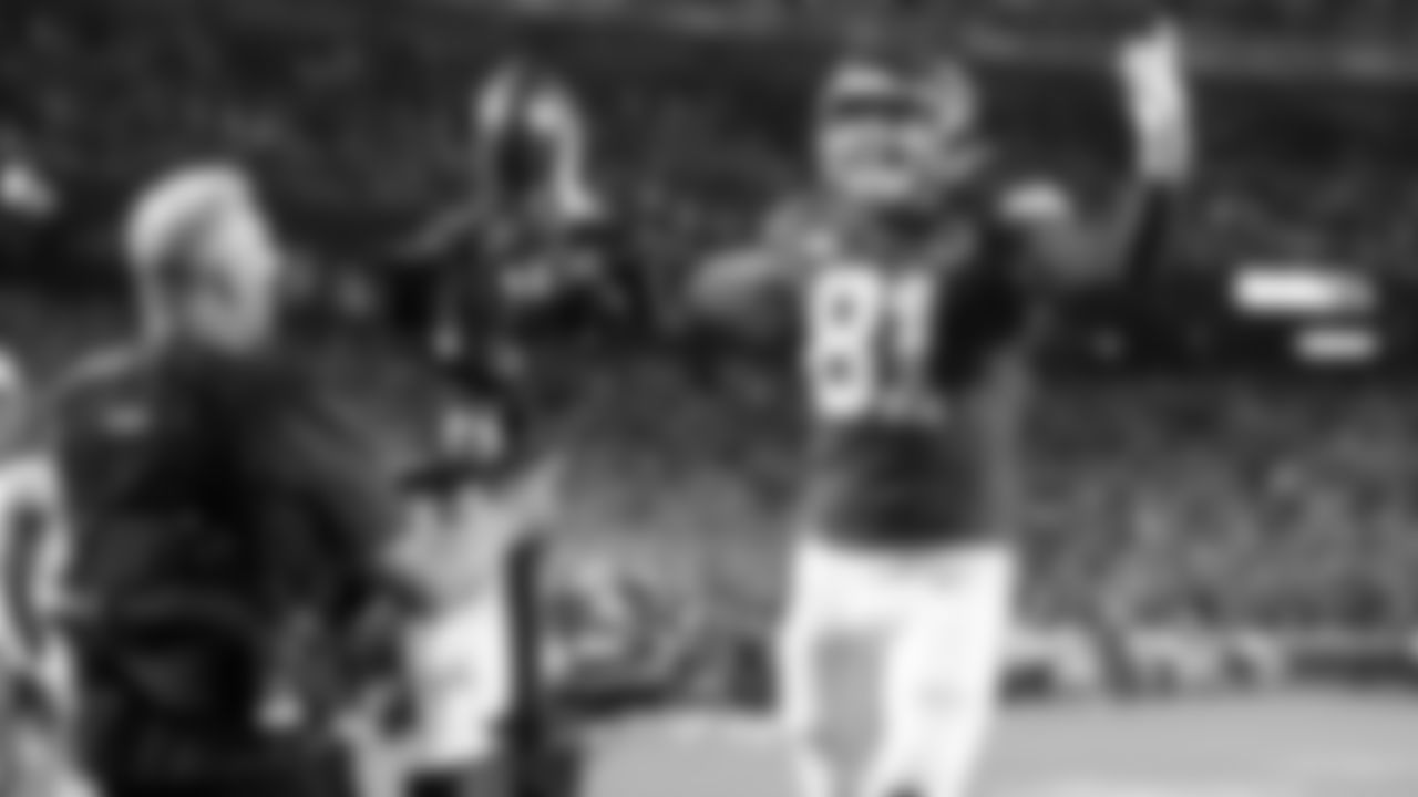 Kansas City Chiefs tight end Blake Bell (81) celebrates in the end zone during the week one NFL football game against the Detroit Lions, Thursday, September 7, 2023 in Kansas City.