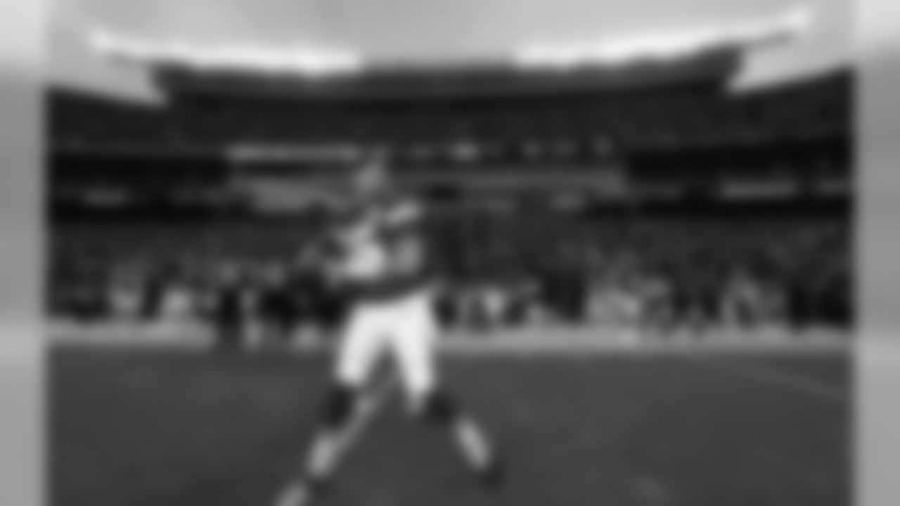 Kansas City Chiefs Quarterback Patrick Mahomes (15) prior to the game between the Kansas City Chiefs and Oakland Raiders at Arrowhead Stadium on December 1, 2019.