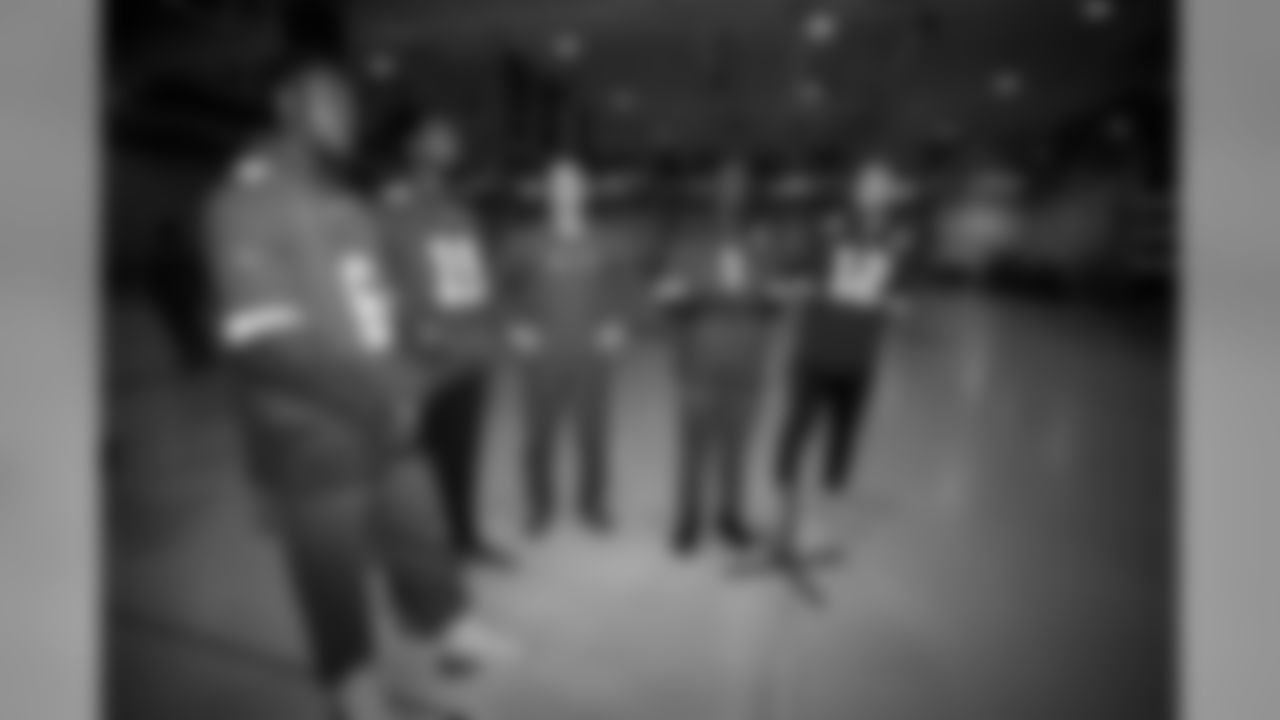 Chiefs wide receivers, cheerleaders and KC Wolf toured several hangars housing A-10 Warthogs and a B-2 Stealth Bomber and met with service men and women to sign autographs and thank them for their service.