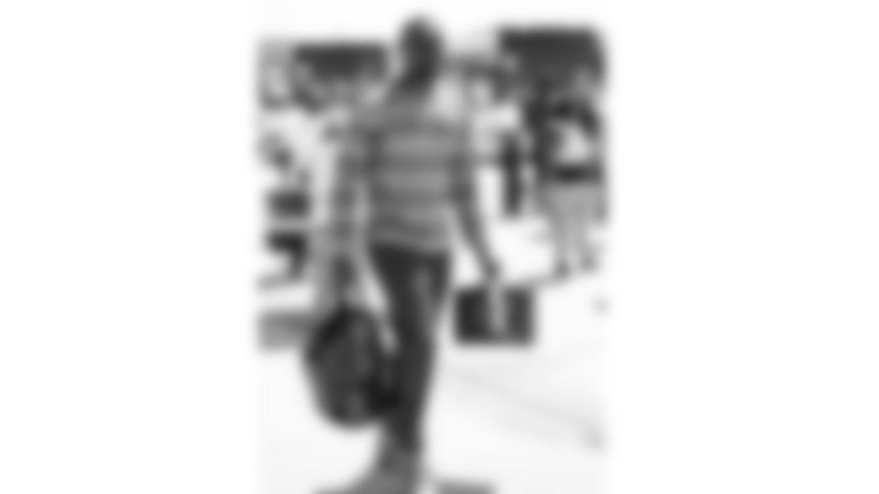 Kansas City Chiefs defensive lineman Kehinde Oginni Hassan (72) traveling to Chicago in preparation for Saturday's preseason game one against the Bears.