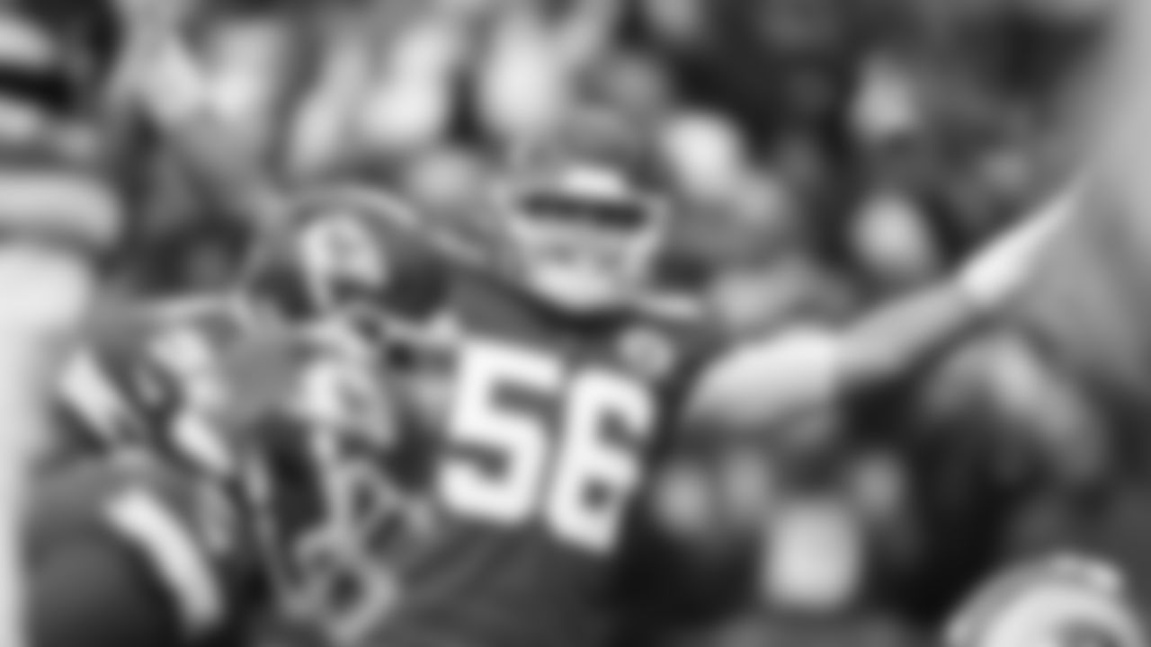 Kansas City Chiefs defensive end George Karlaftis (56) during an NFL Football game against the Los Angeles Rams, Sunday Nov 27, 2022 in Kansas City MO.
