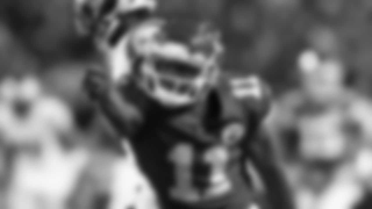 Kansas City Chiefs wide receiver Marquez Valdes-Scantling (11) celebrates during an NFL Football game against the Los Angeles Rams, Sunday Nov 27, 2022 in Kansas City MO.