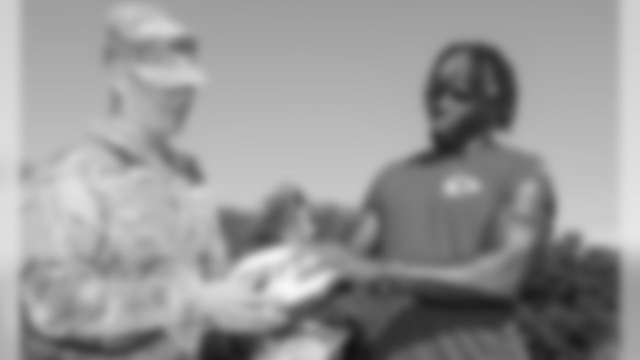 Kansas City Chiefs Wide Receiver Tyreek Hill (10) signs autographs for fans after a 2019 Training Camp practice at Missouri Western State University in St. Joseph, MO.