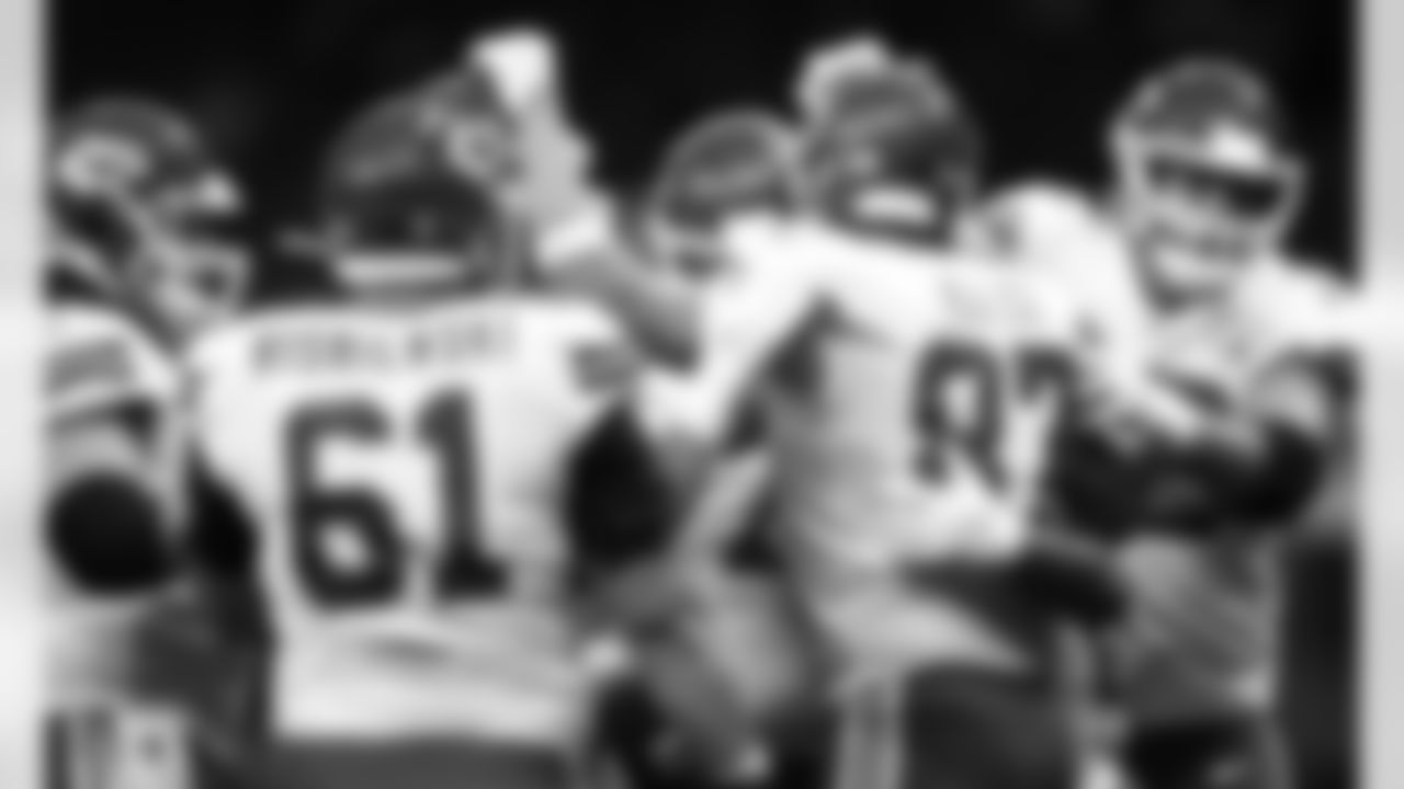 Kansas City Chiefs tight end Travis Kelce (87) during an NFL football game against the New Orleans Saints, Sunday, Dec. 20, 2020 in New Orleans.